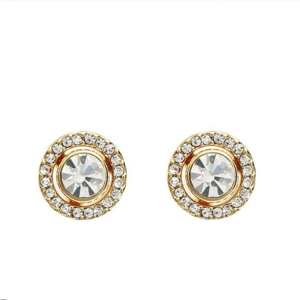 🏷️ NEW NEVER WORN - COACH Pave Halo Stud Earrings